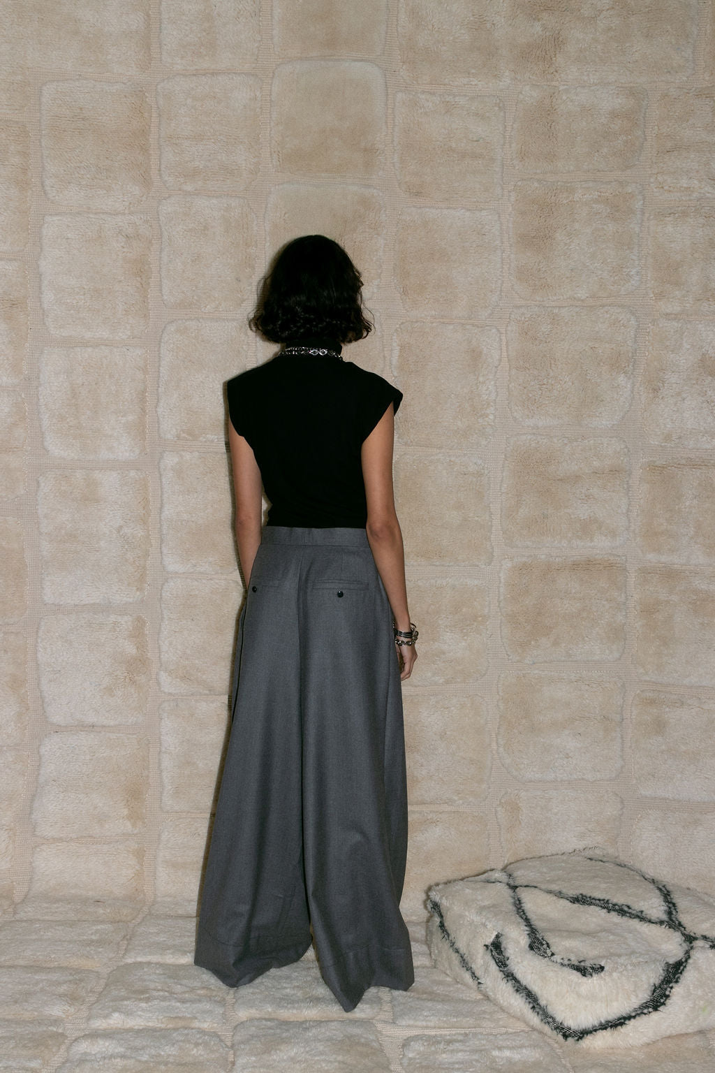 Atlas Slouchy Trouser - Grey (Pre - Order) - Meg