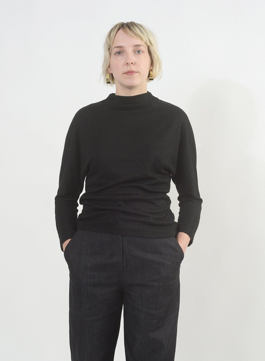 Batwing Shirt (RESALE) - Black Sparkle - S - Meg