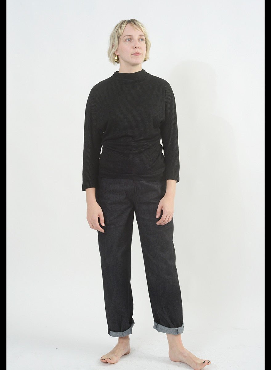 Batwing Shirt (RESALE) - Black Sparkle - S - Meg
