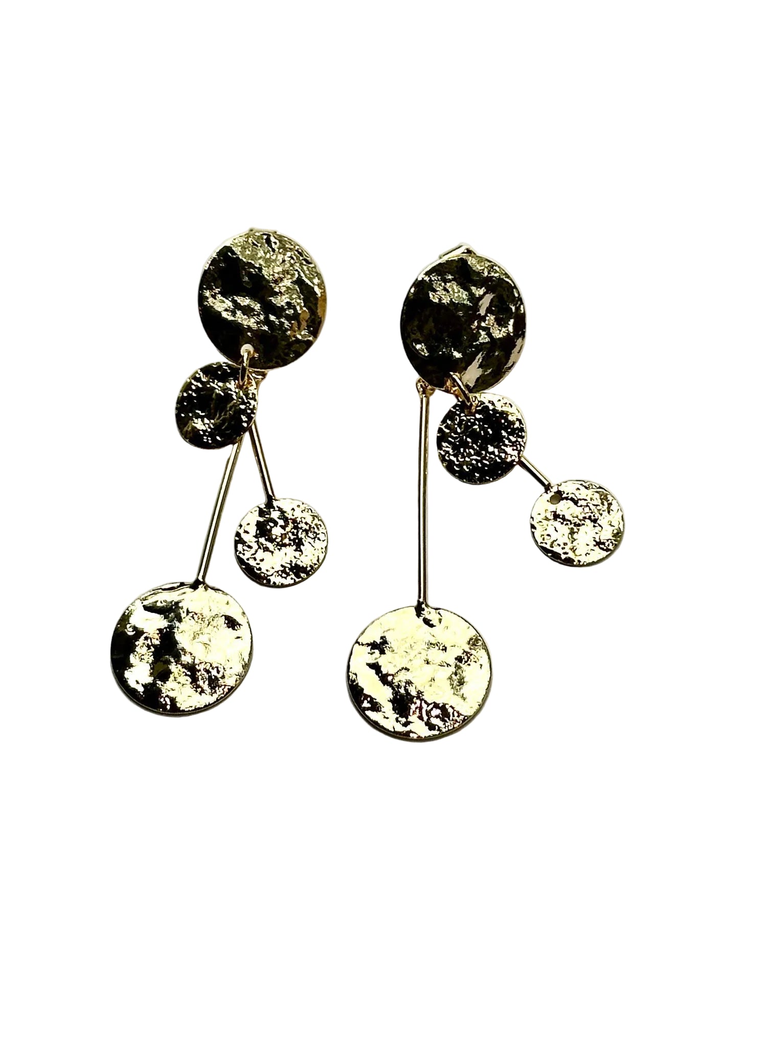 Blue Sky - Sparkle Dangle Earrings - Gold - Meg