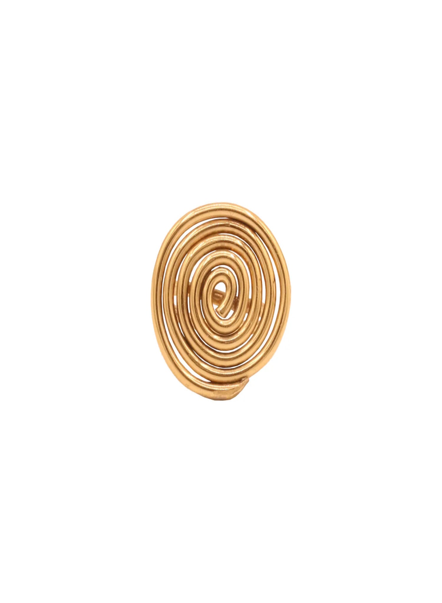 Line & Label - Spiral Ring - Brass