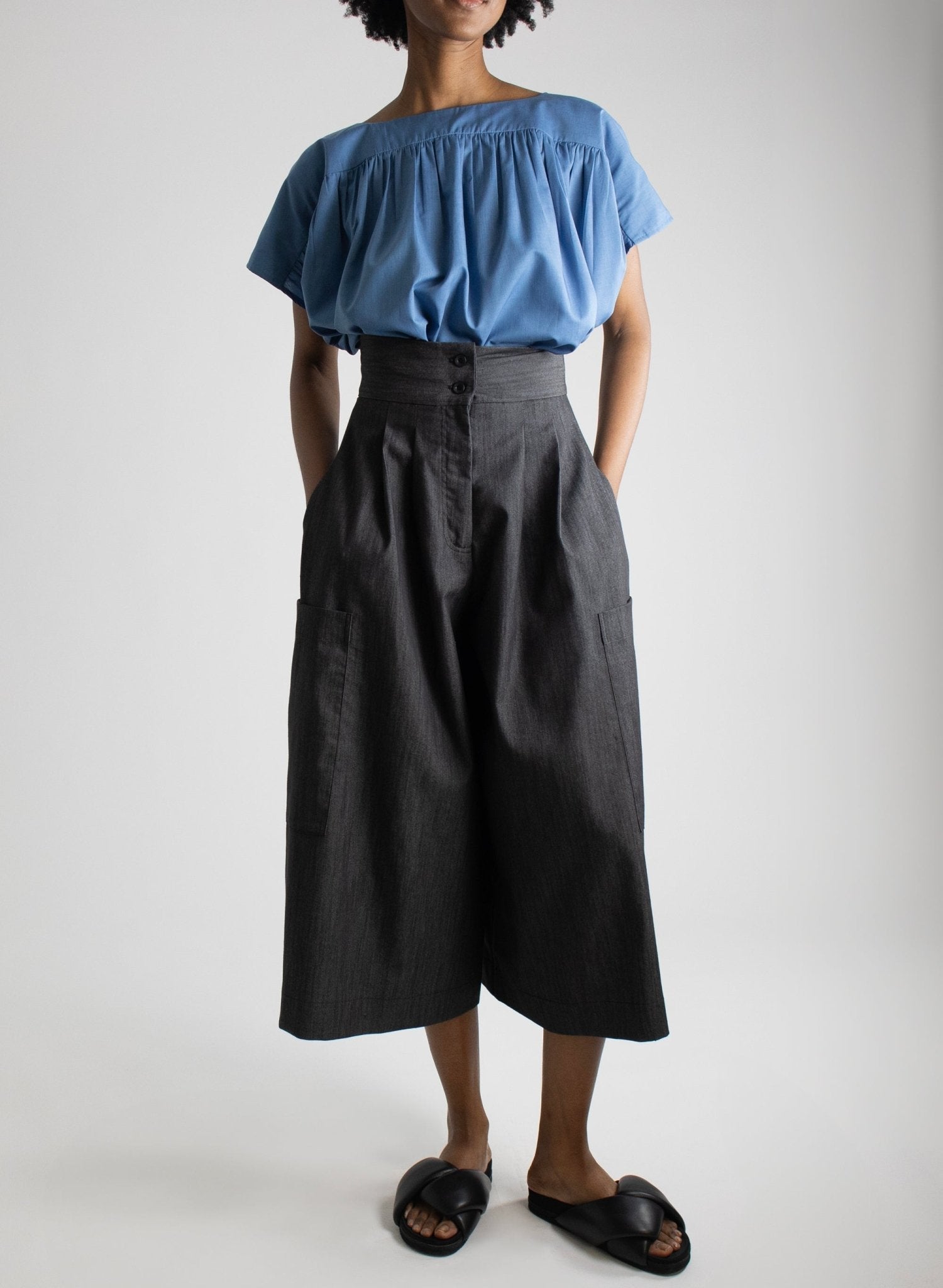 Canvas Culotte - Black Denim - Meg