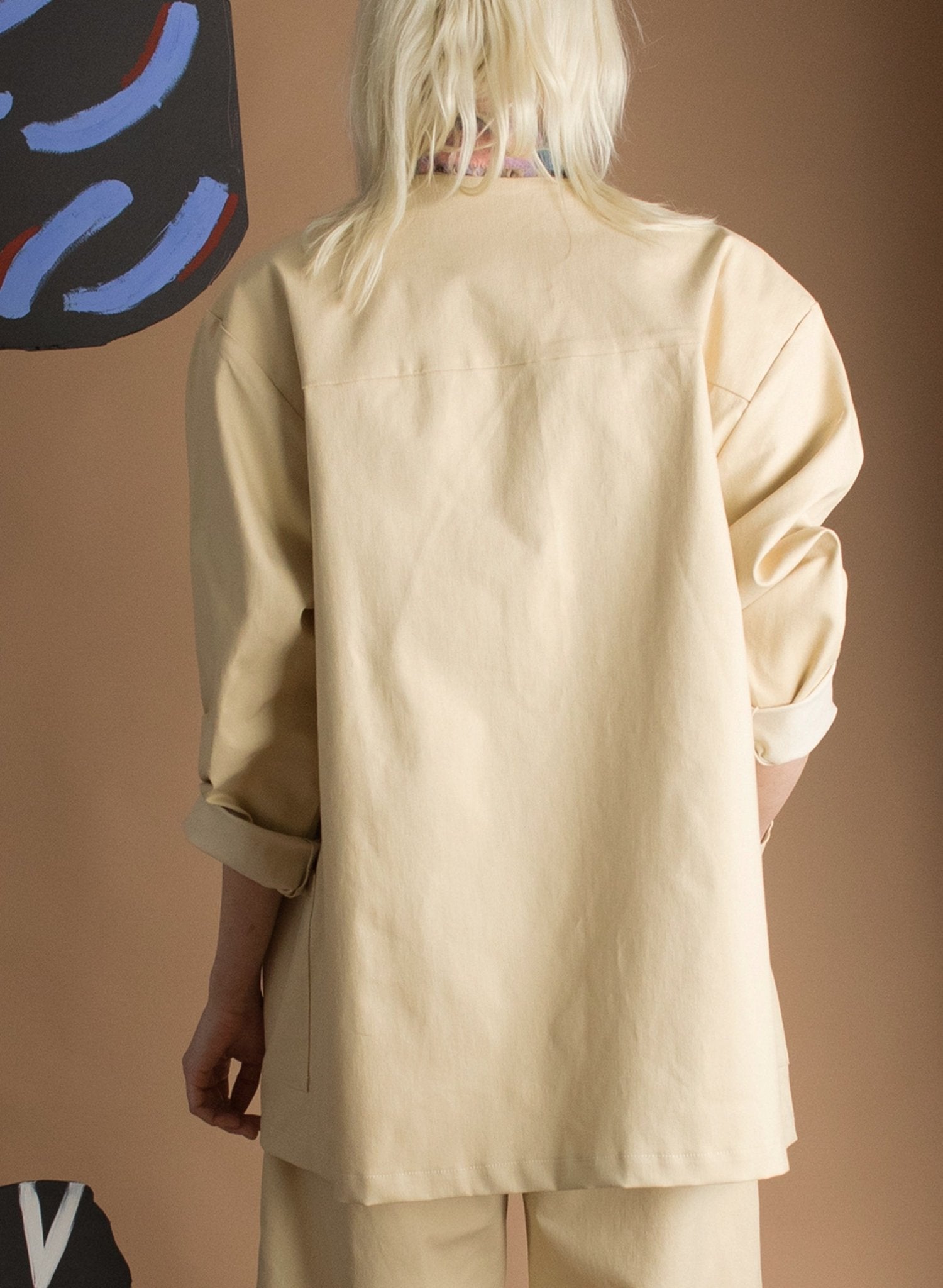 Wide Leg Jogger Pant - Steel Blue - Meg - Made in Canada