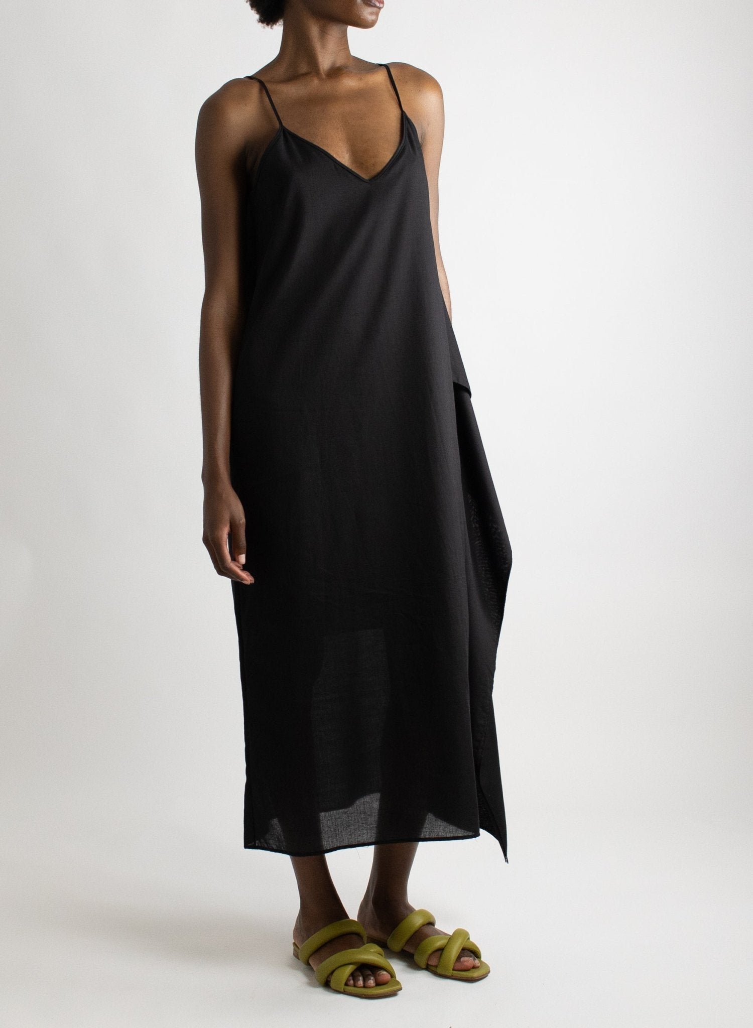 Cascade Dress - Black - Meg - Made in NYC