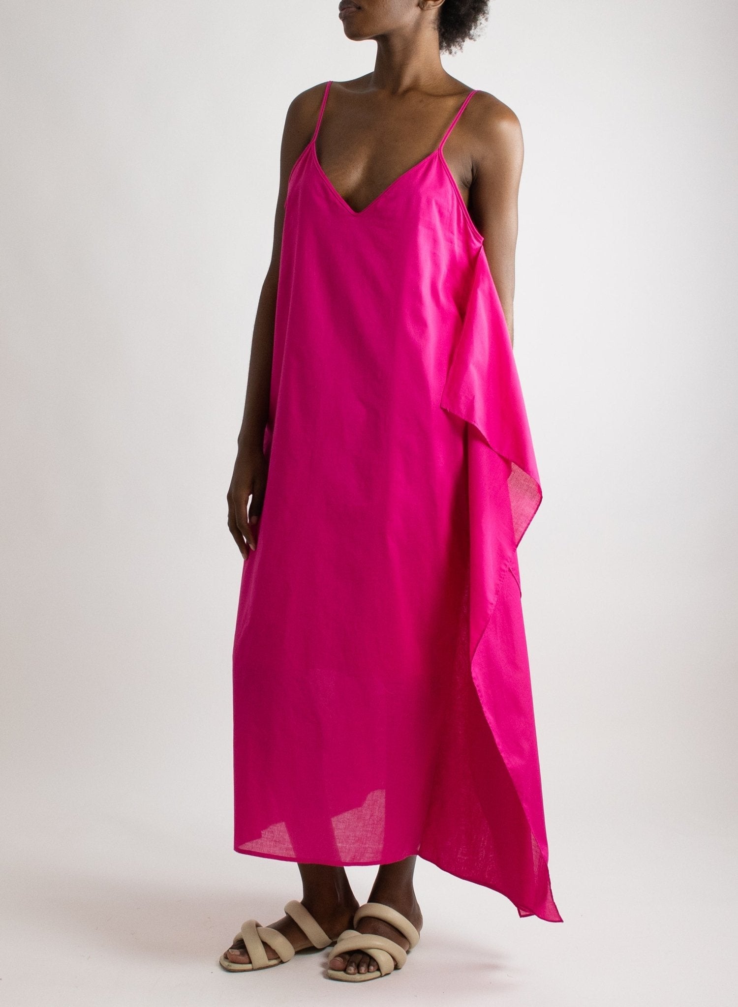 Cascade Dress - Fuchsia - Meg - Made in NYC