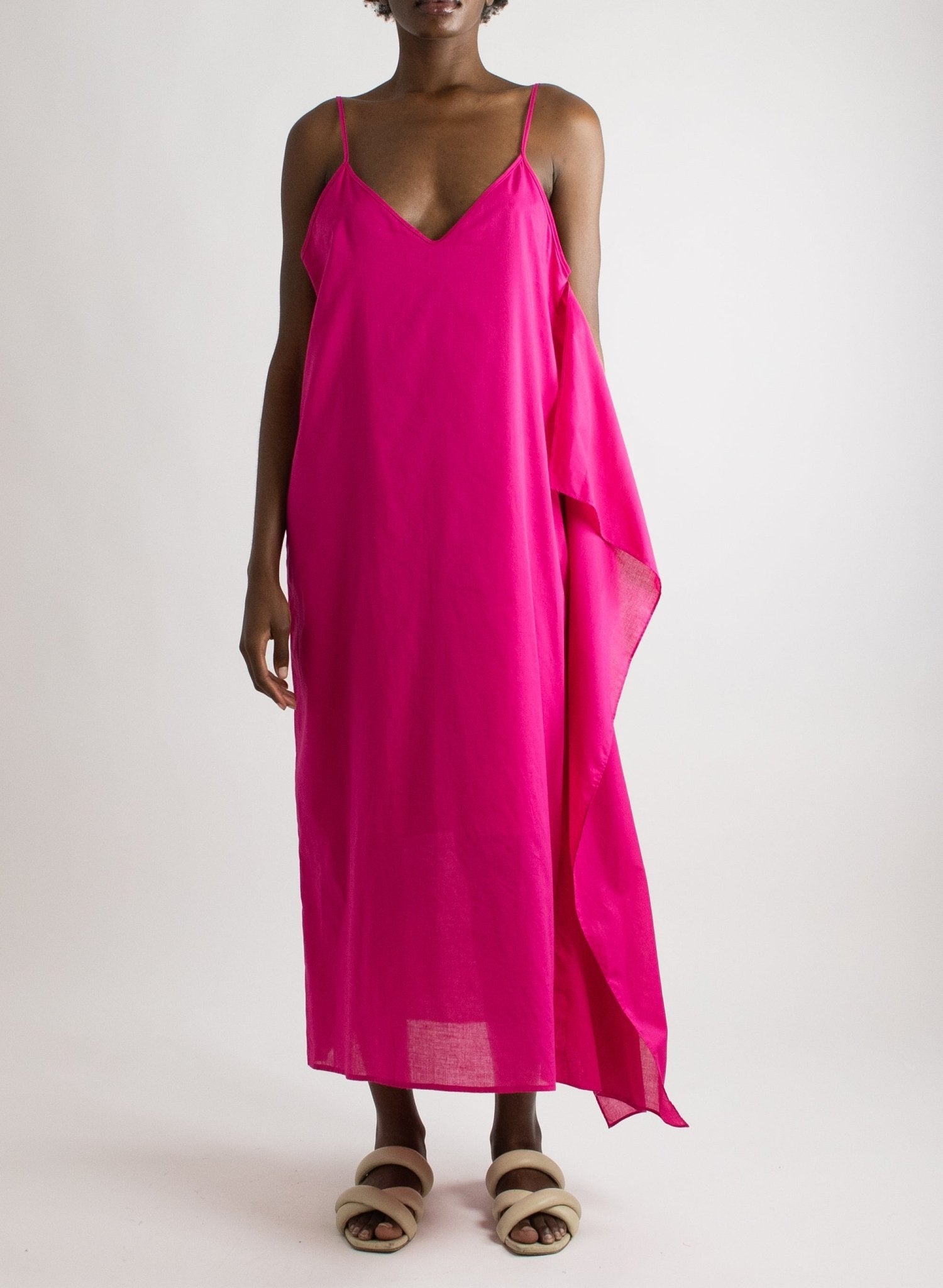 Cascade Dress - Fuchsia - Meg - Made in NYC