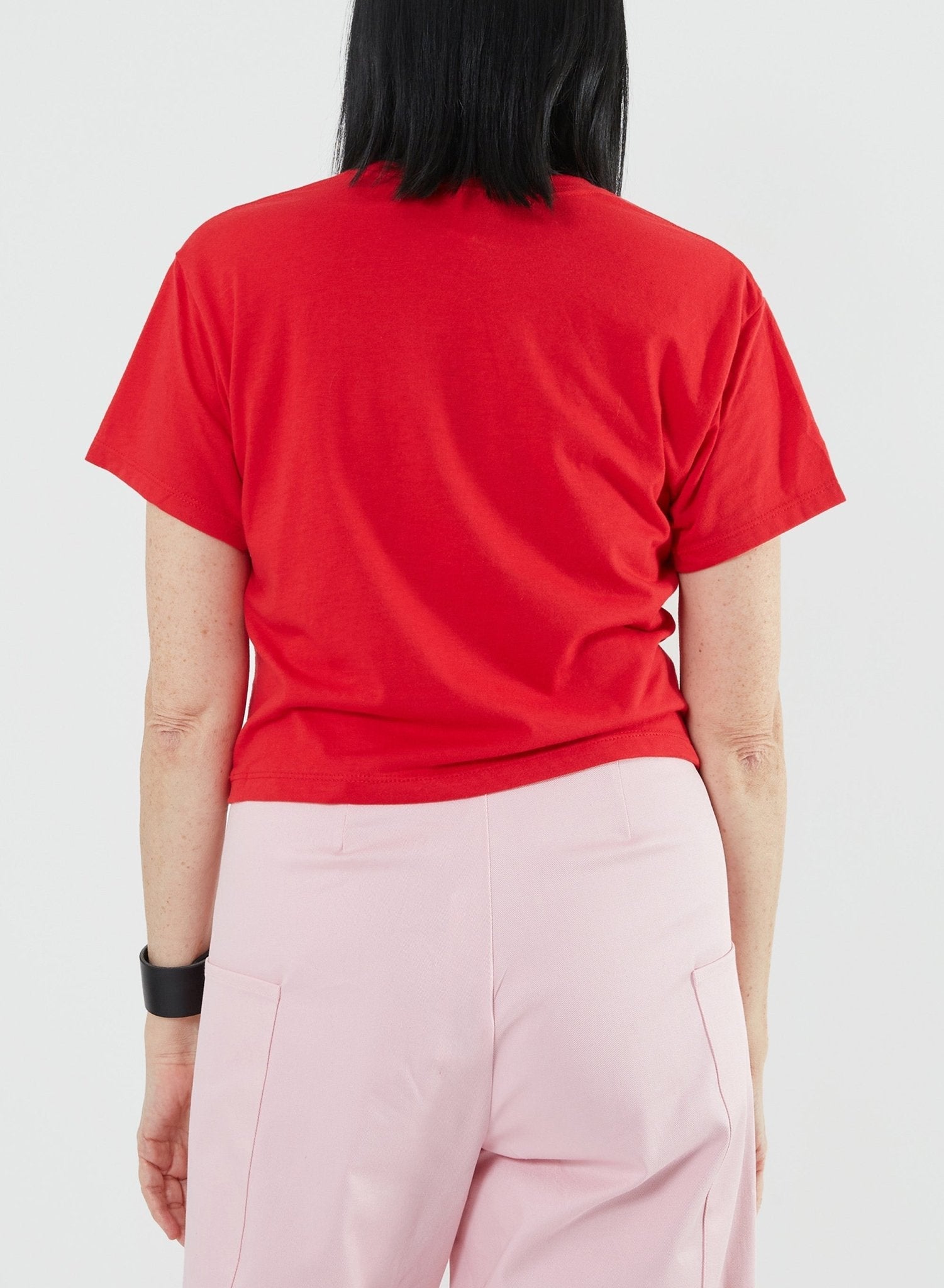 Cropped Square Tee - Red - Meg
