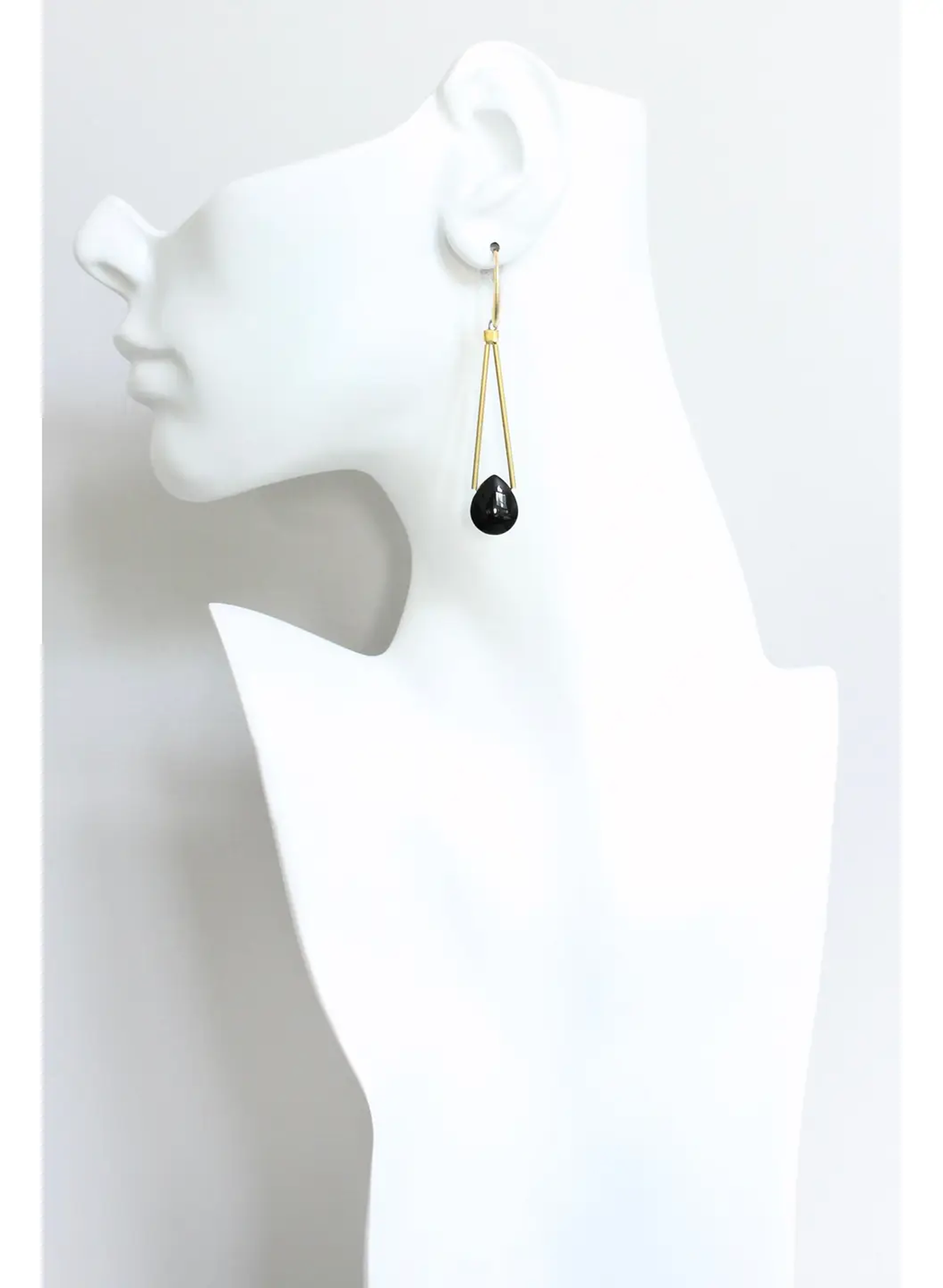 David Aubrey - Black Agate Earrings - Meg