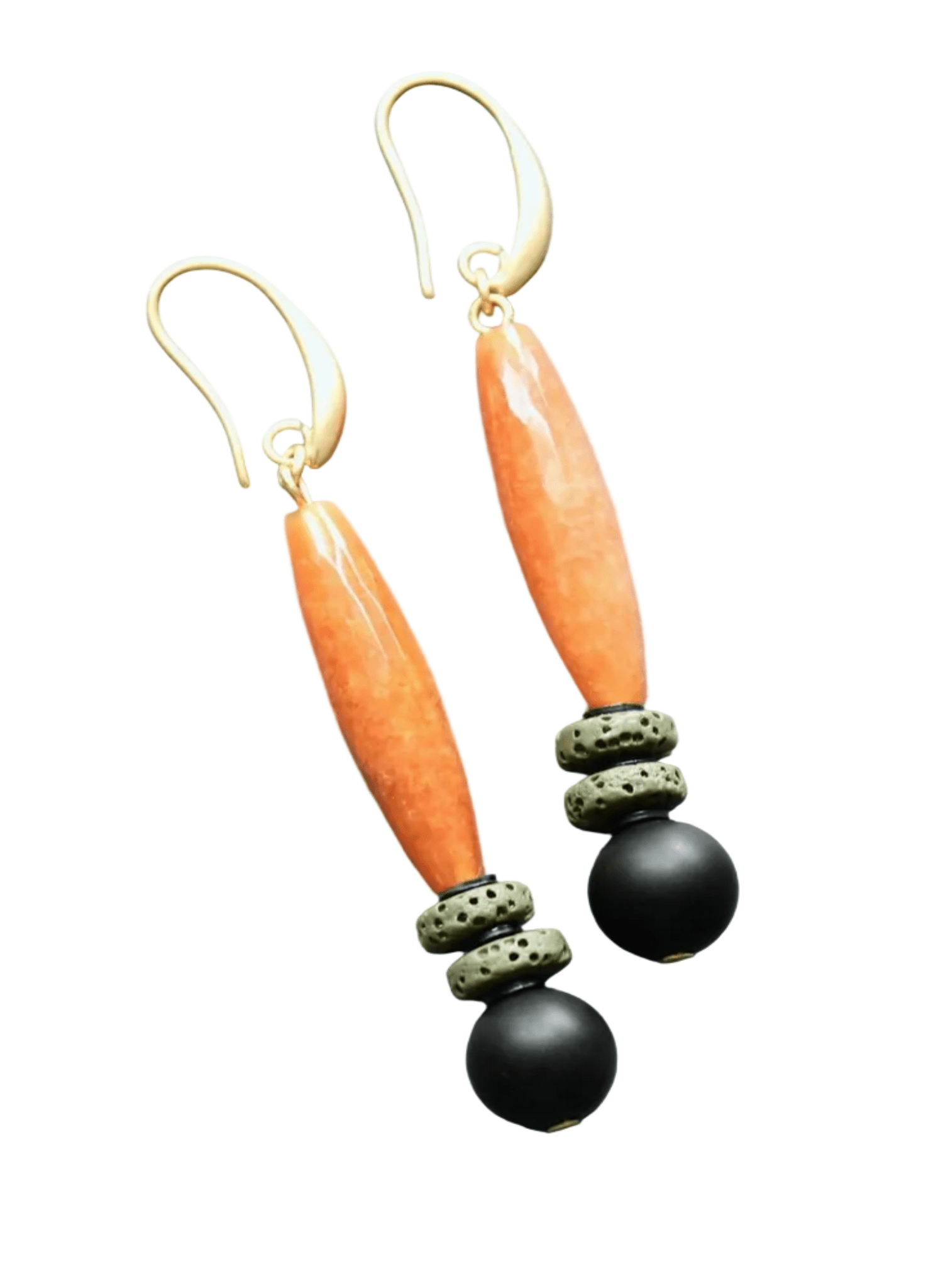 David Aubrey - Carnelian Jade Earrings - Meg