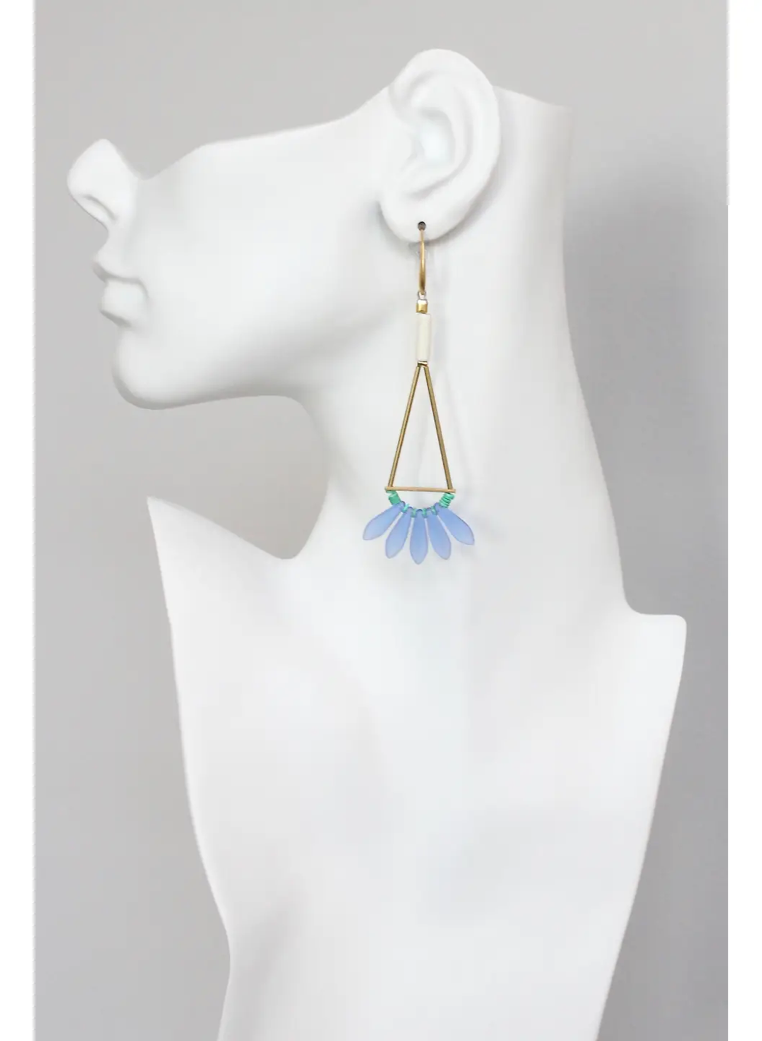 David Aubrey - Cobalt and White Earrings - Meg