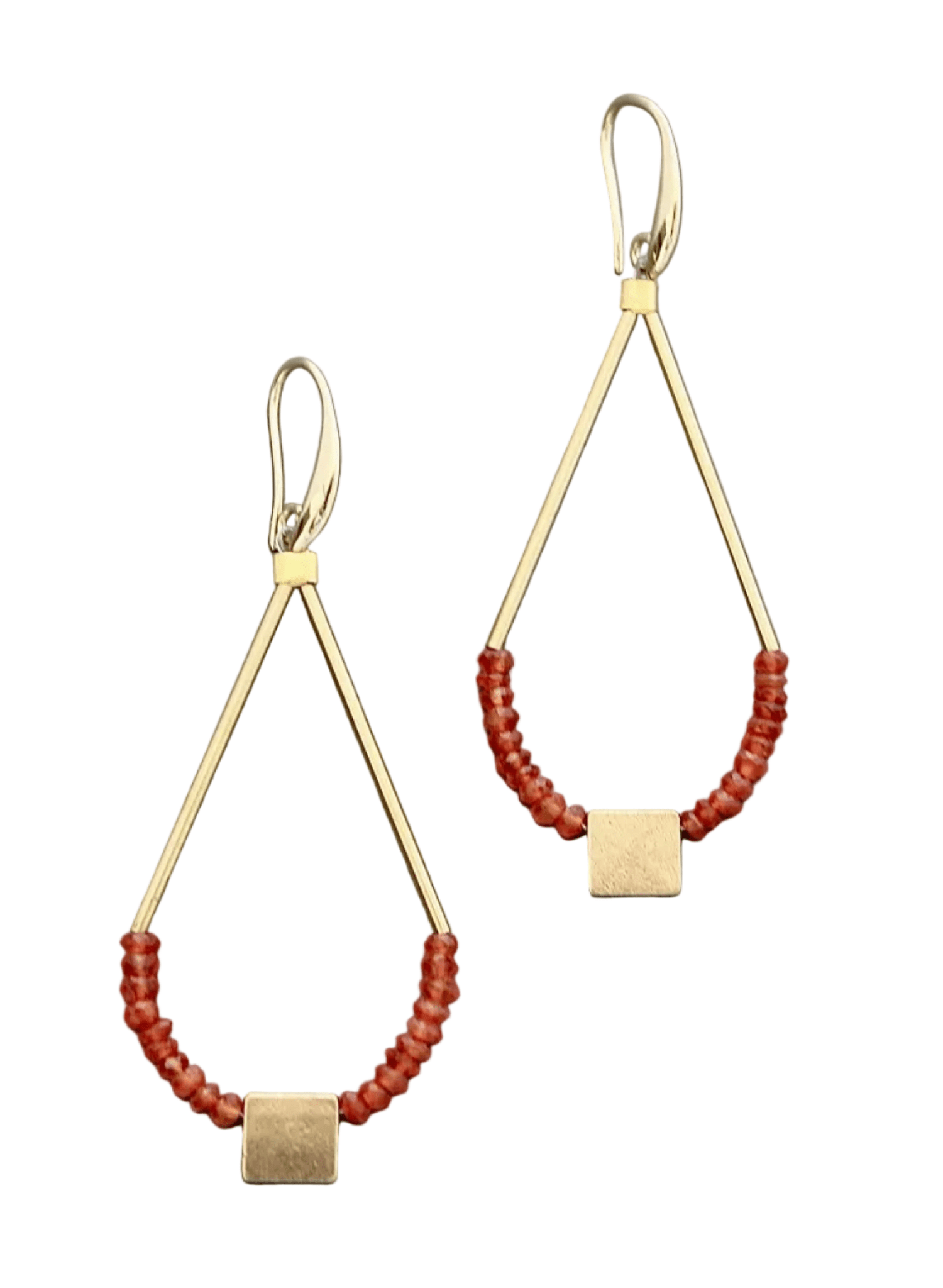 David Aubrey - Faceted Carnelian Earrings - Meg