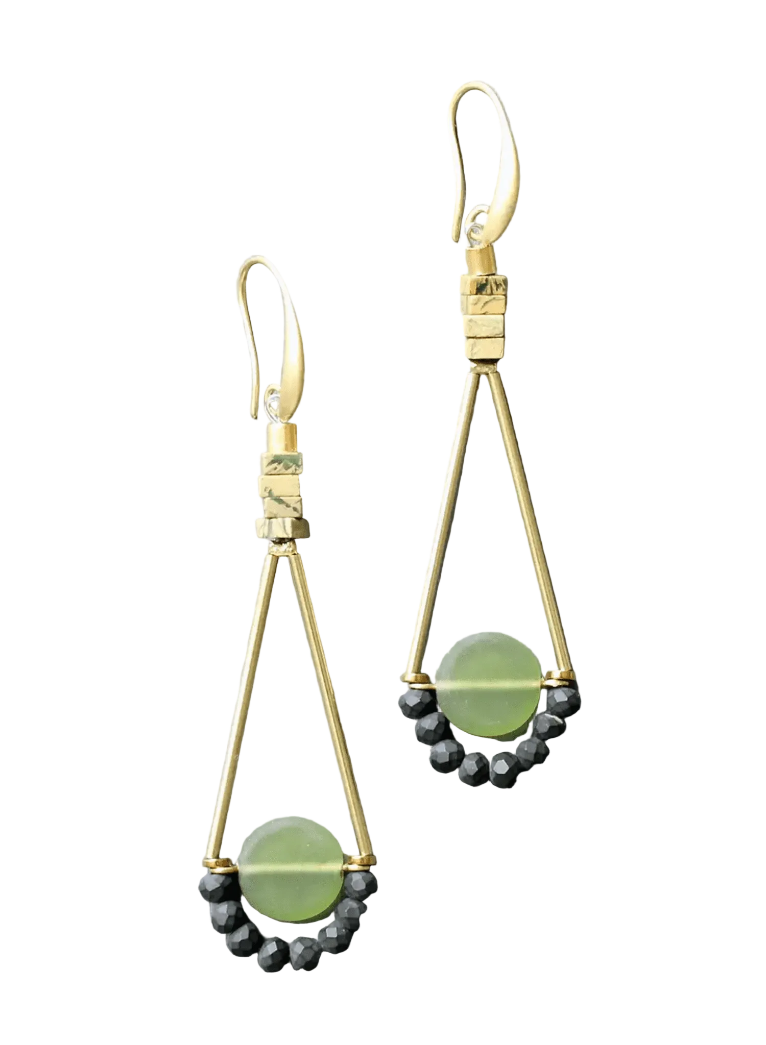 David Aubrey - Olivine Glass Earrings - Meg