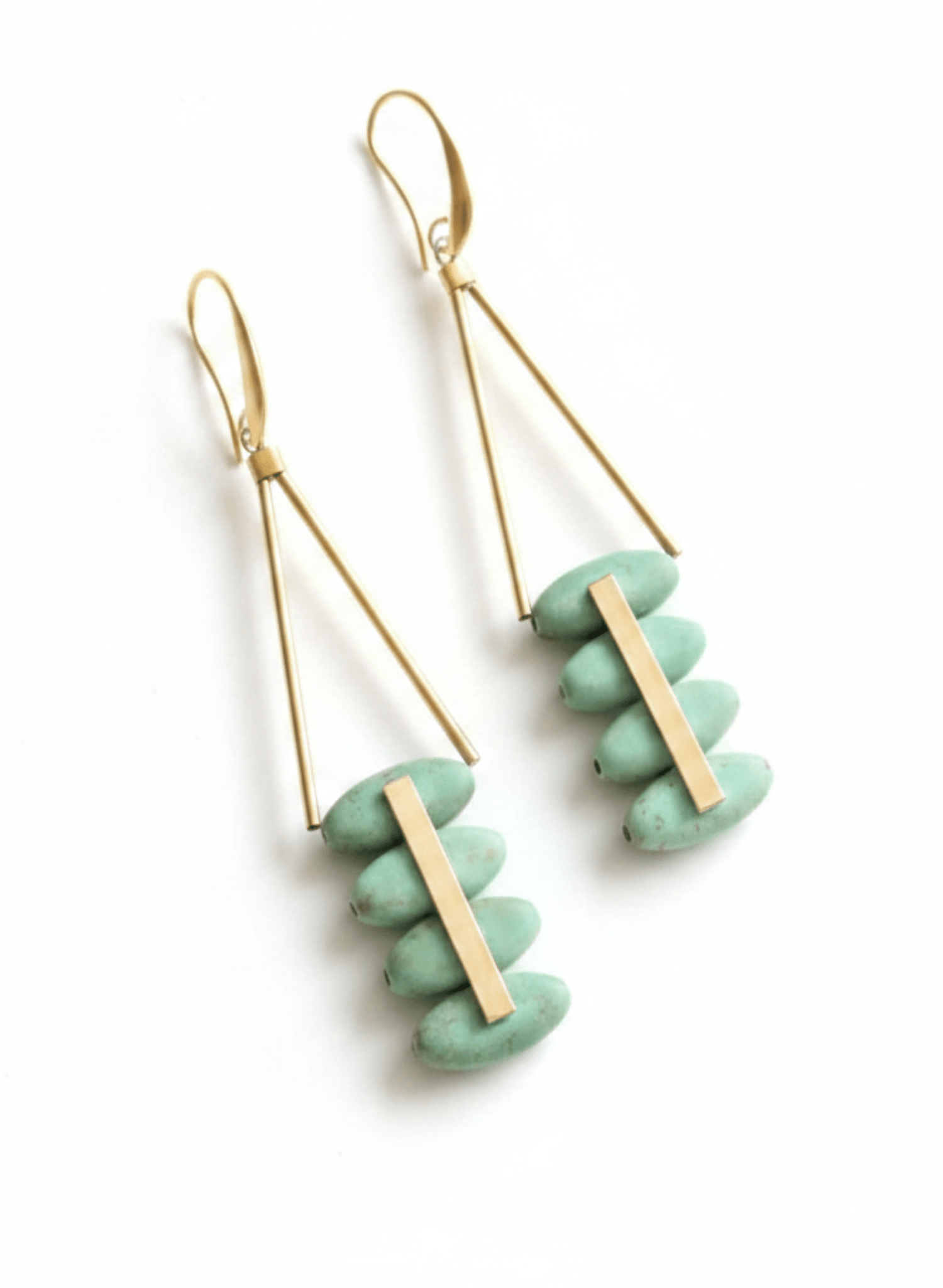 David Aubrey - Turquoise Artdeco Earrings - Meg
