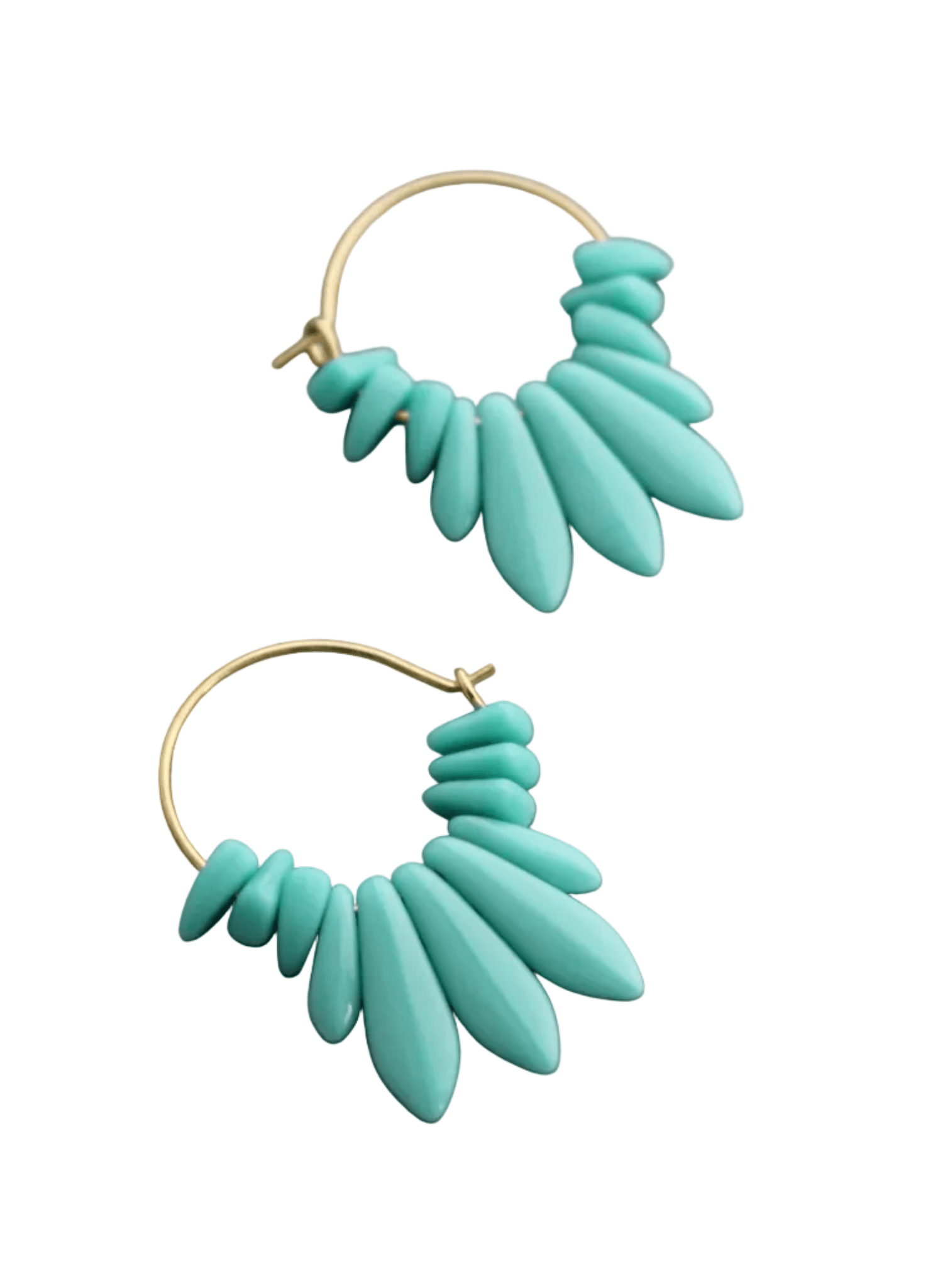 David Aubrey - Turquoise Hoops - Meg