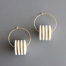 David Aubrey - Wood Disc Hoop Earrings - Meg