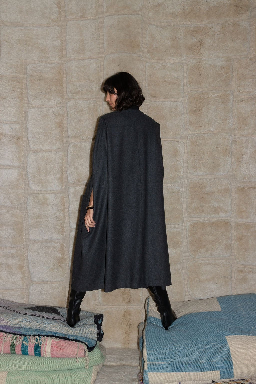 Draped Coat - Reclaimed Wool (Pre - Order) - Meg