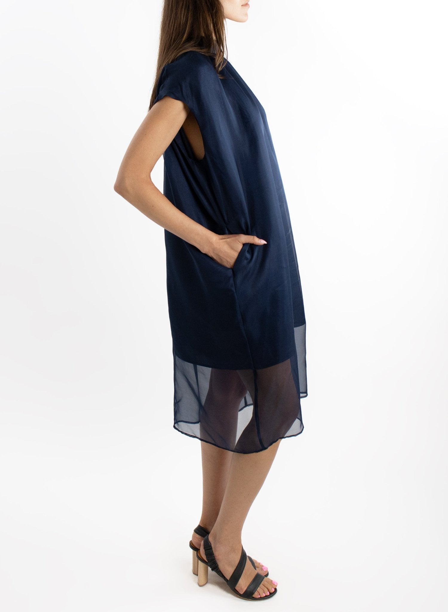 Glamour Shift Dress - Navy - Meg