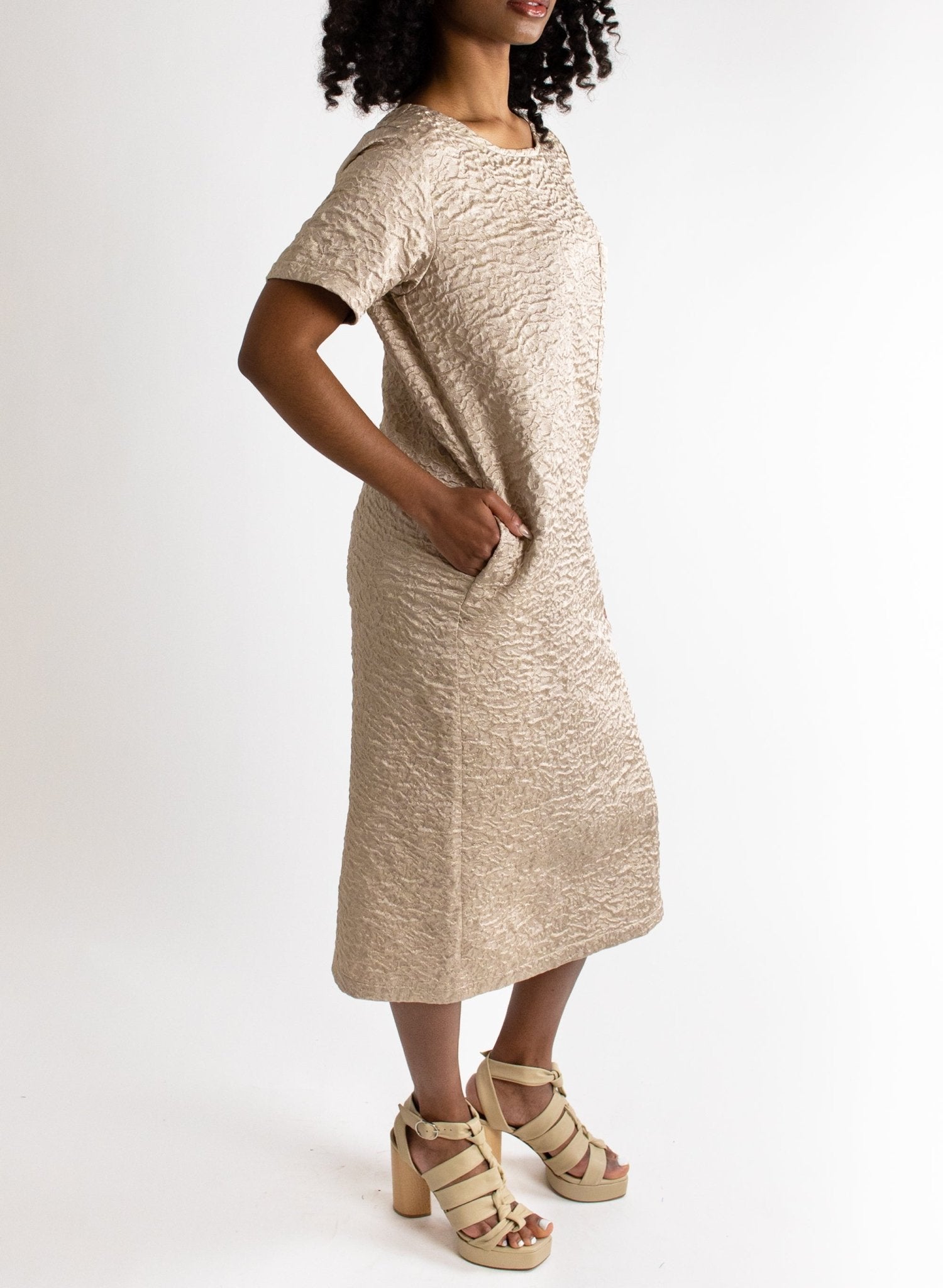 Gold Pocket T-Shirt Dress - Meg