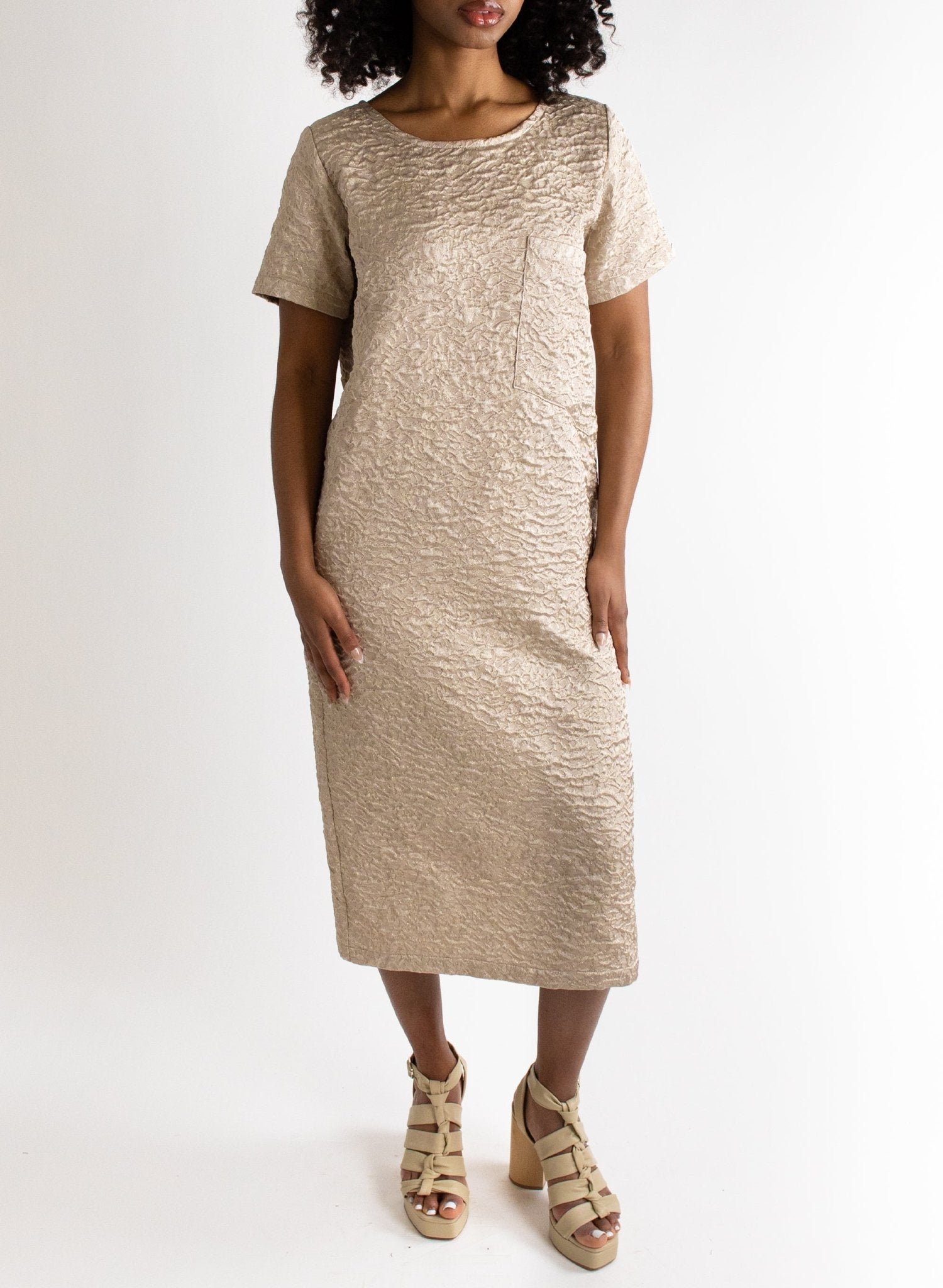 Gold Pocket T-Shirt Dress - Meg