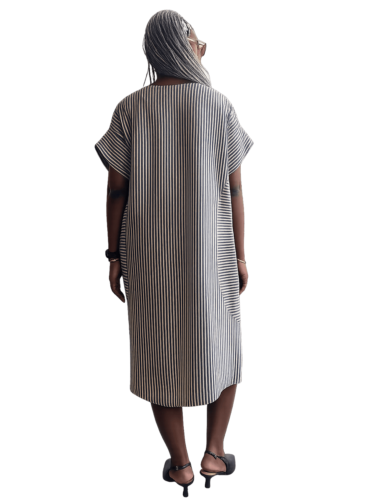 Heidi Dress - Black Stripe - Meg
