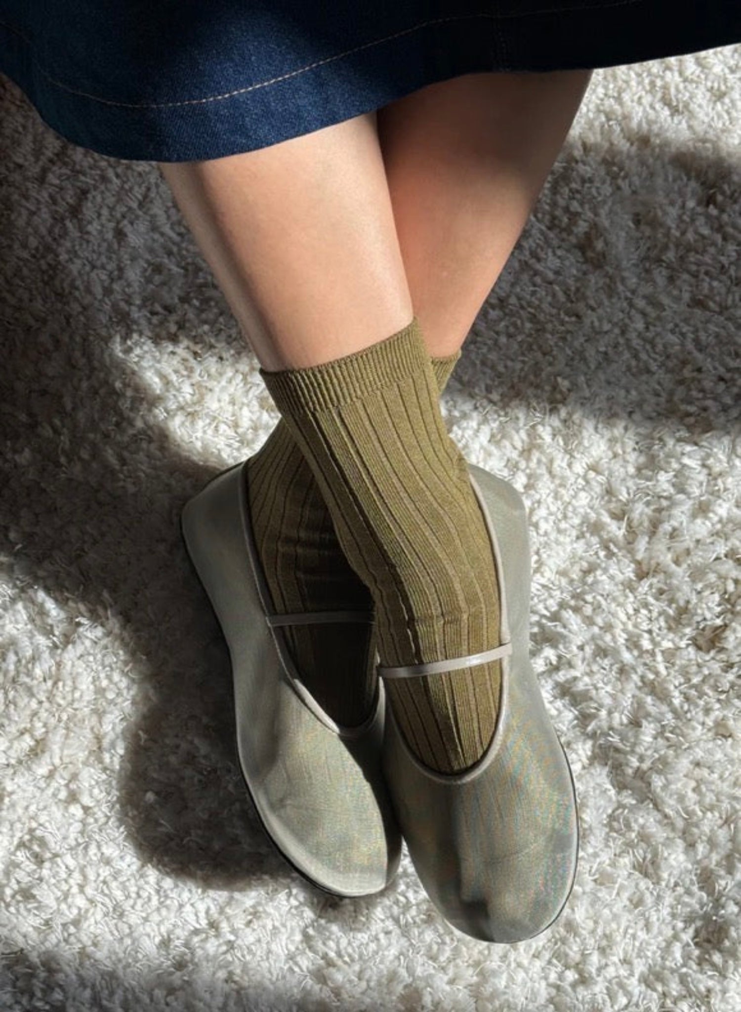 Le Bon Shoppe - Her Socks - Pesto - Meg