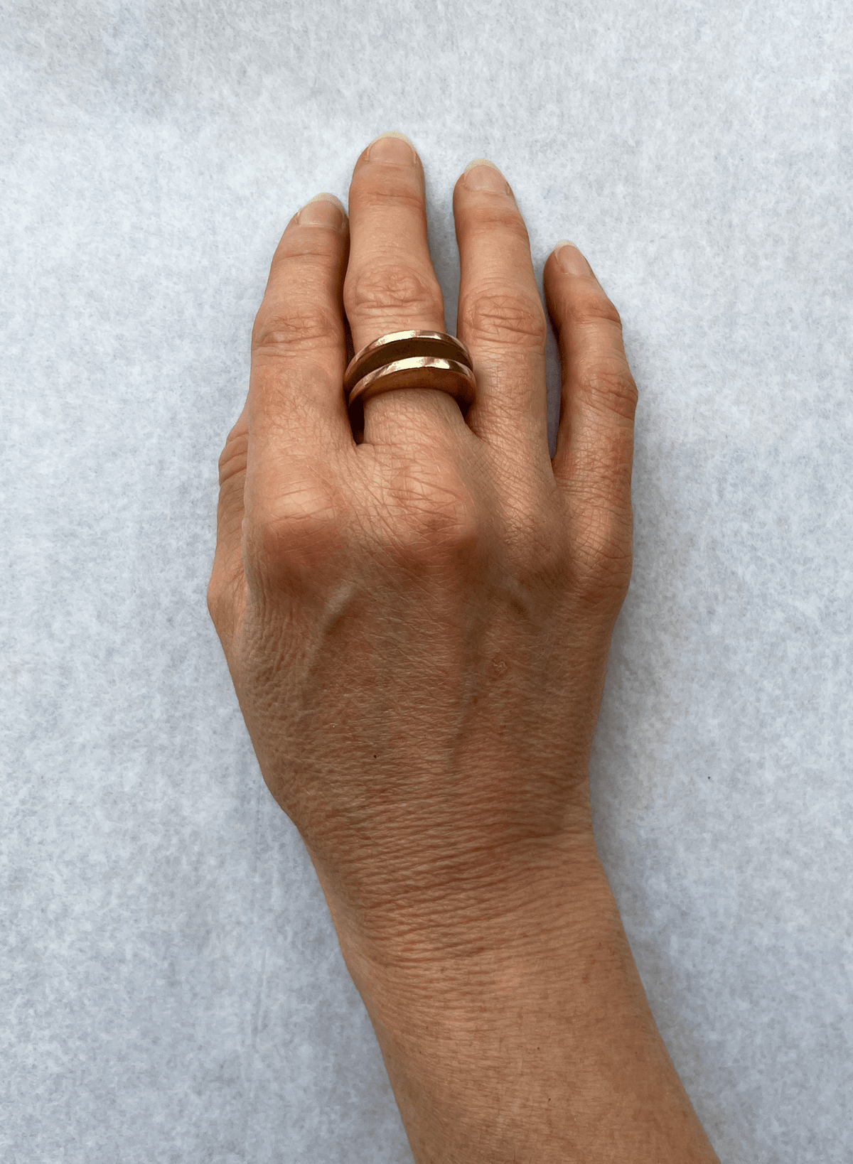 Line &amp; Label - Halo Double Ring - Brass