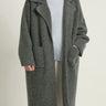 Long Cardigan Coat - Charcoal - Meg