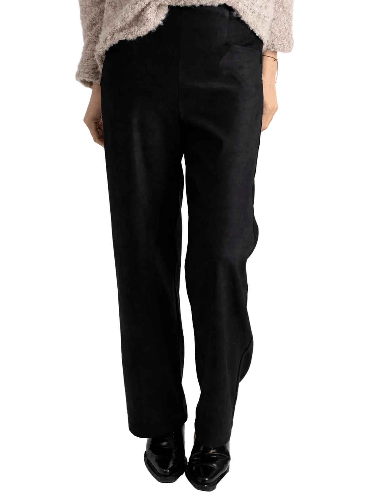 Long Odette Pant - Black Suede - Meg