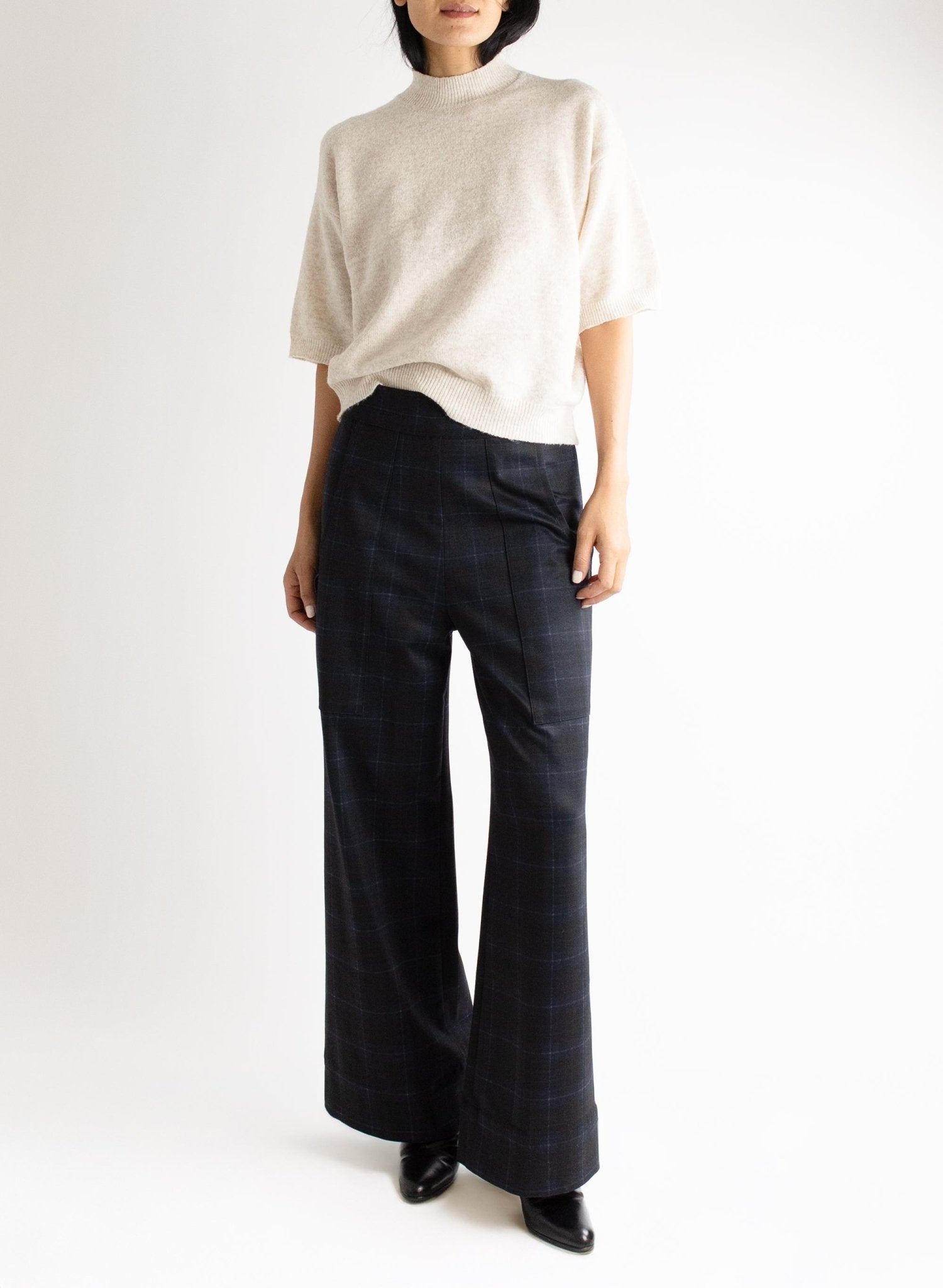 Lunes Pant - Blue Plaid - Meg