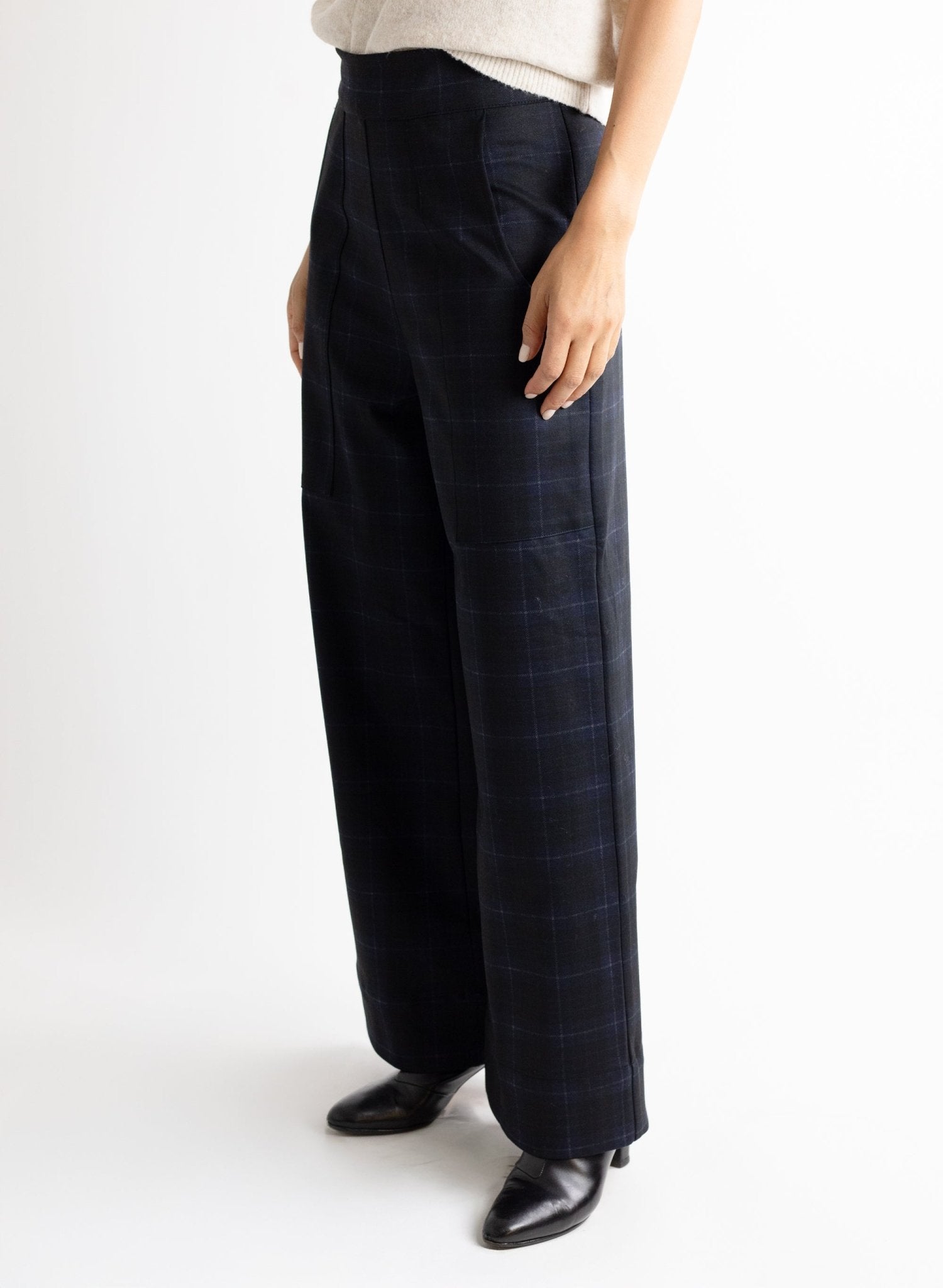 Lunes Pant - Blue Plaid - Meg