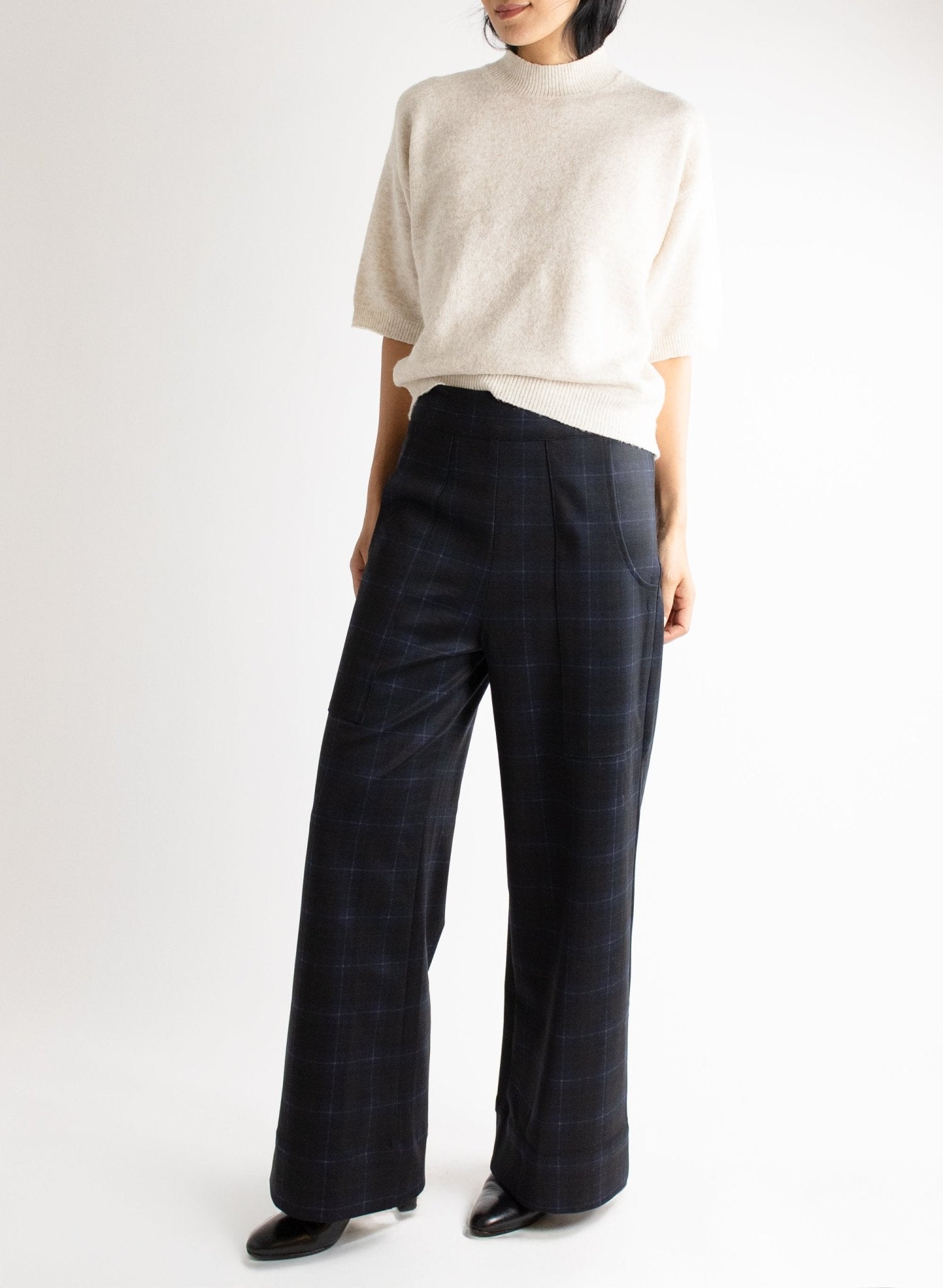 Lunes Pant - Blue Plaid - Meg