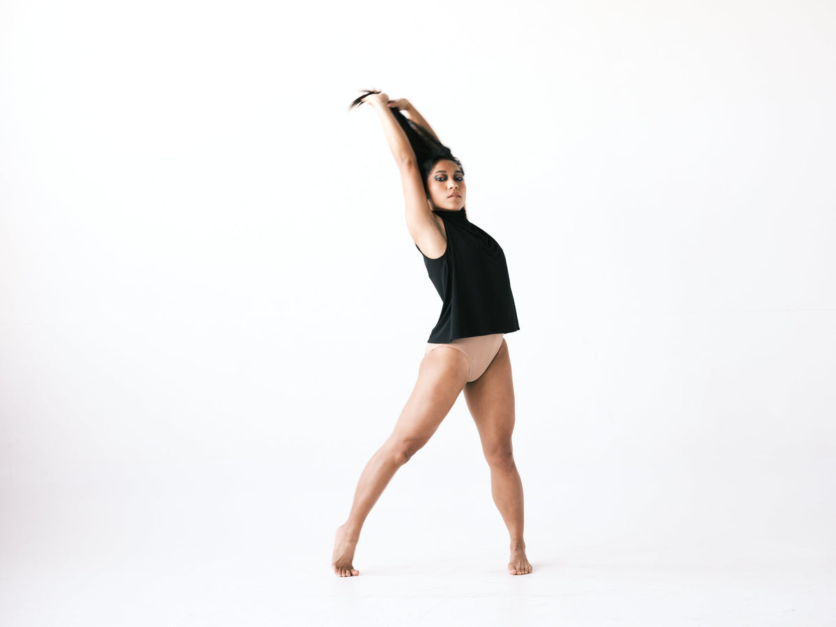 Meg Movement Sleeveless Turtleneck Top - Black - Meg