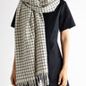 Minimal Windowpane Scarf - Ivory - Meg