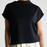 Mock Neck Tee - Black - Meg