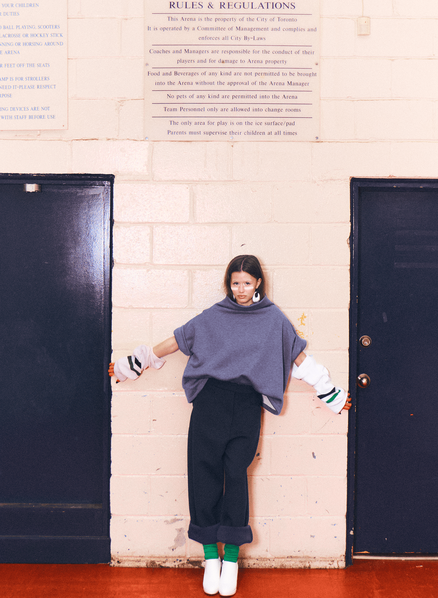 Offside Mock Neck Sweatshirt - Blue (PRE-ORDER) - Meg