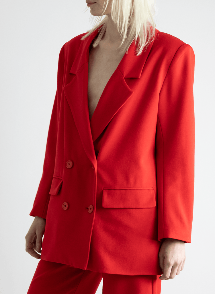 Oversized Blazer - Red - Meg Canada