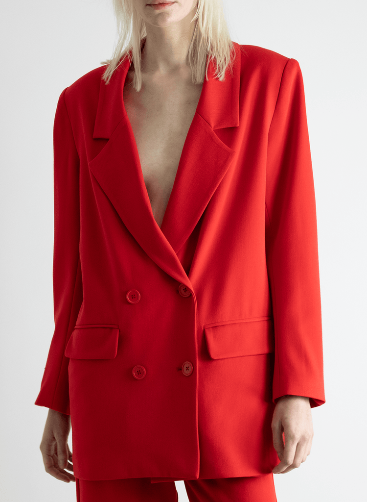 Oversized Blazer - Red - Meg Canada