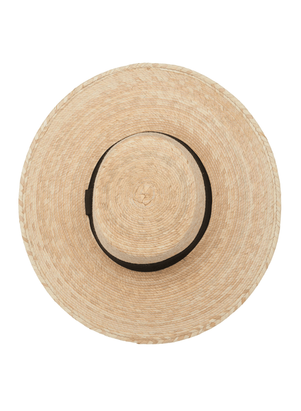 Palm Straw Boater Hat - Natural - Meg Canada