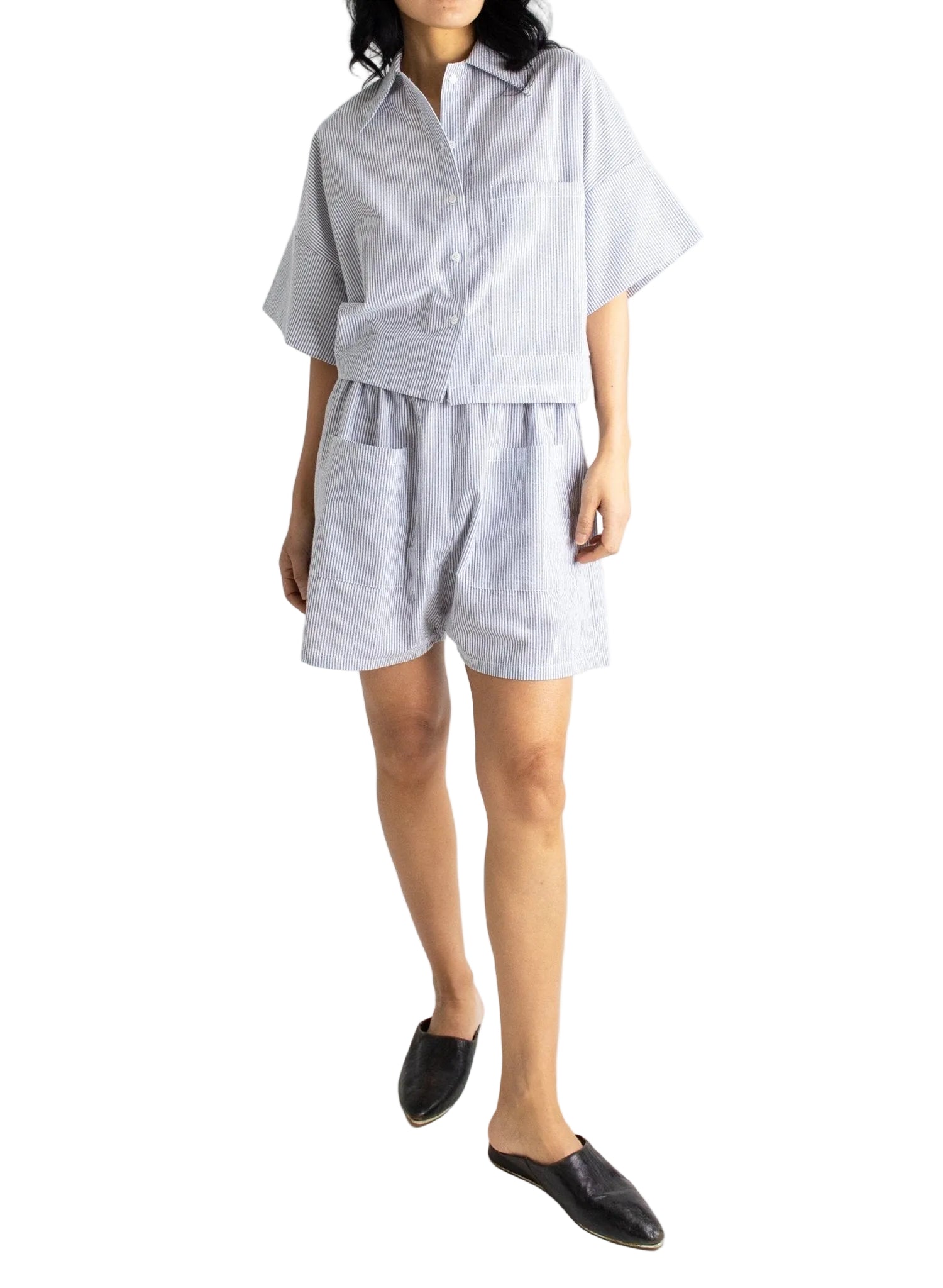 Play Short - Navy Seersucker - Meg - Made in NYC
