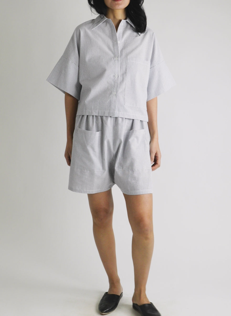 Play Short - Navy Seersucker - Meg - Made in NYC