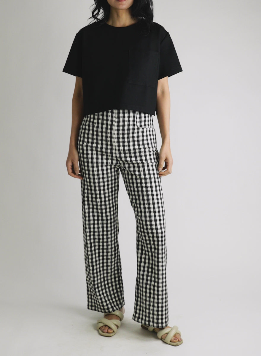 Long Odette Pant - Gingham - Meg - Made in NYC