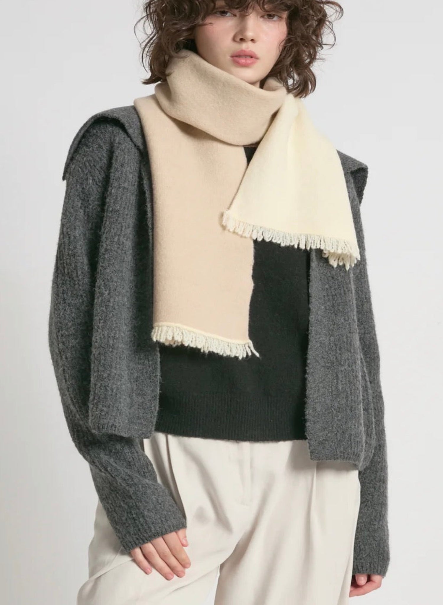 Reversible Scarf - Ivory - Meg