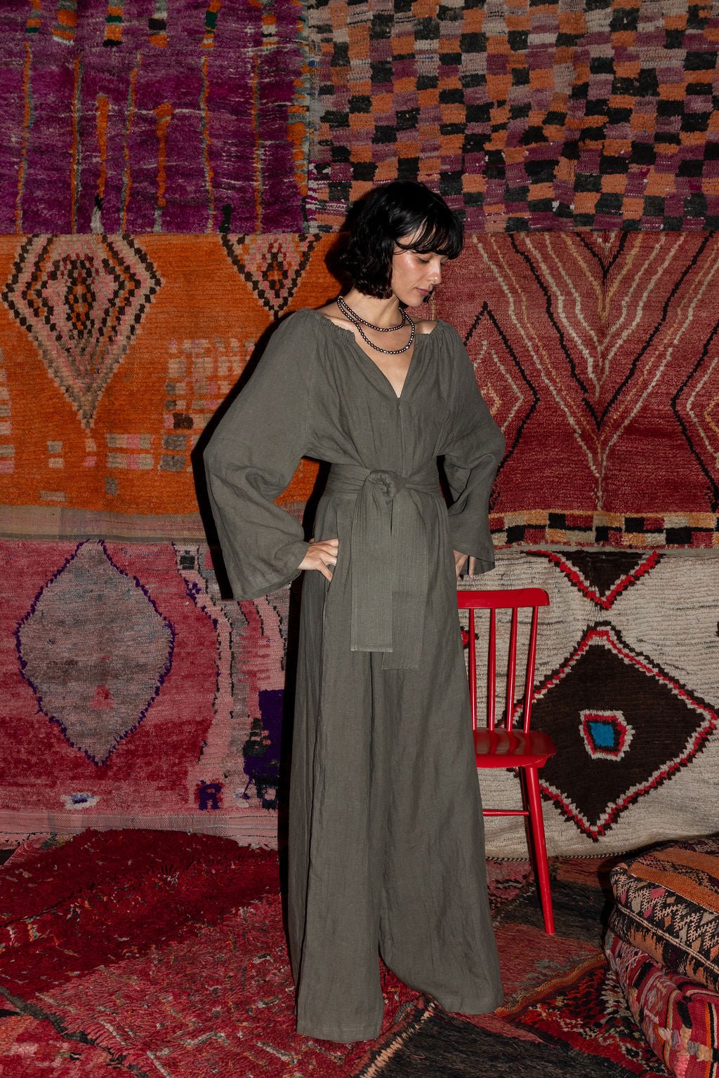 Sahara Gathered Jump - Olive (Pre - Order) - Meg