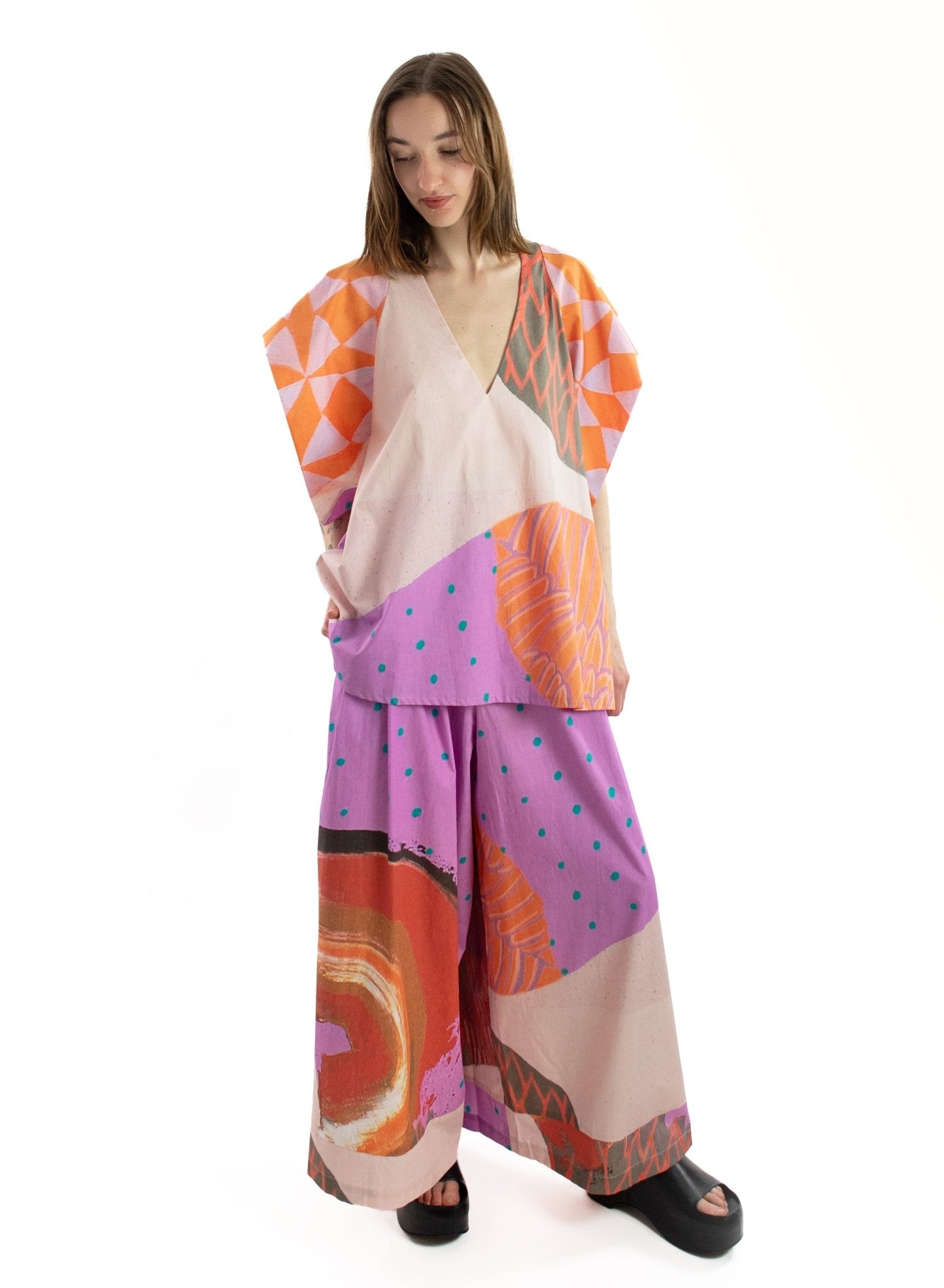 Secret Wide Leg Pant - Secret Drawer Print - Meg