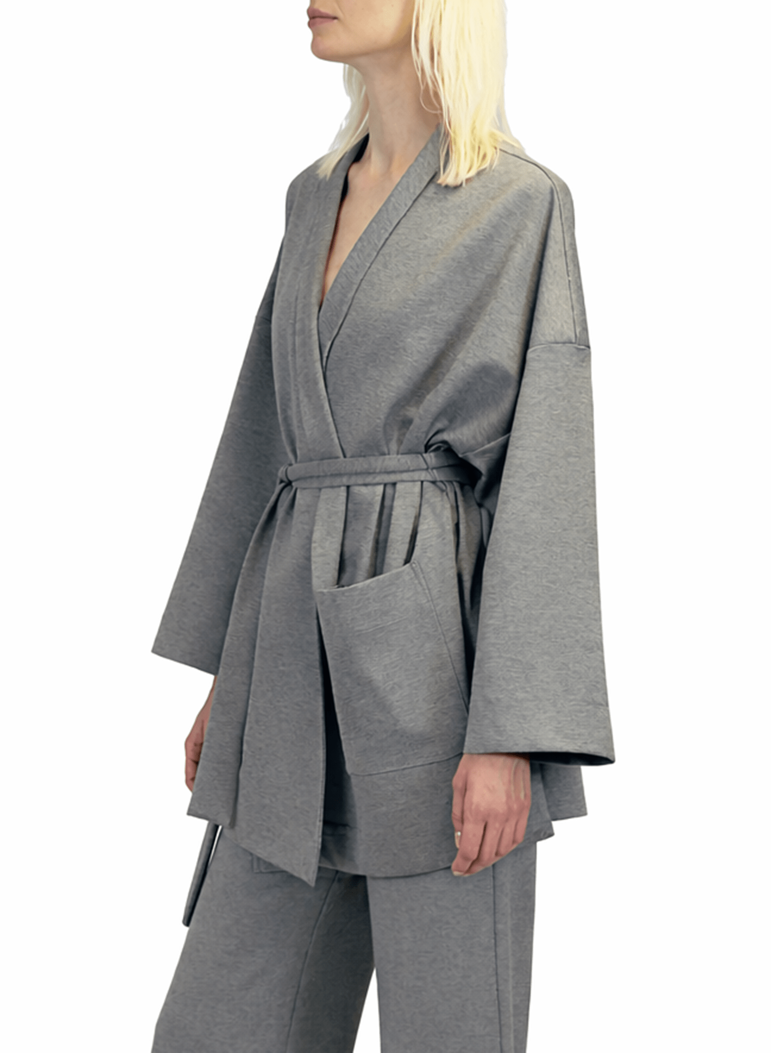 Shawl Collar Jacket - Grey