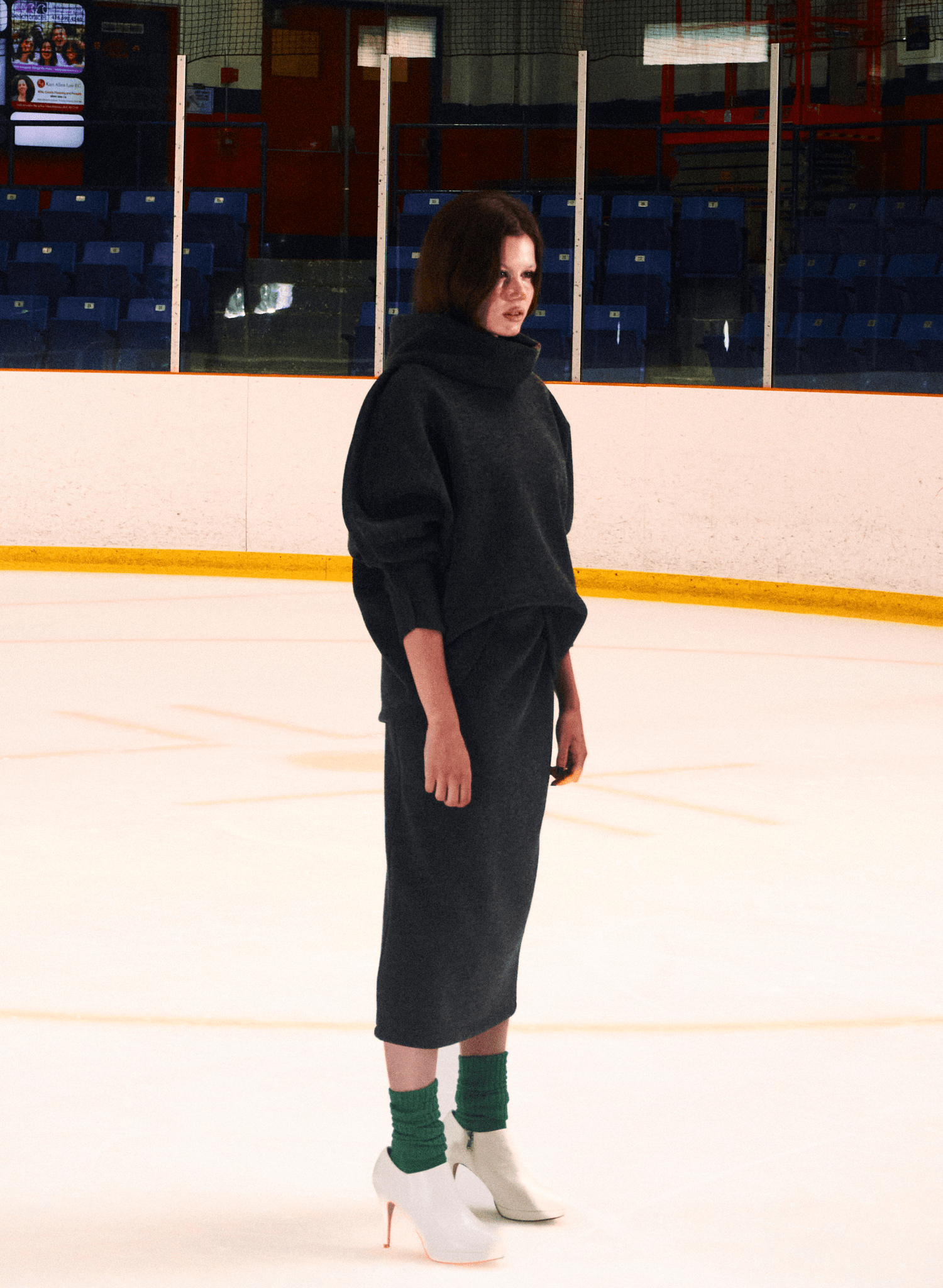 Skating Turtleneck Sweater - Charcoal (PRE-ORDER) - Meg