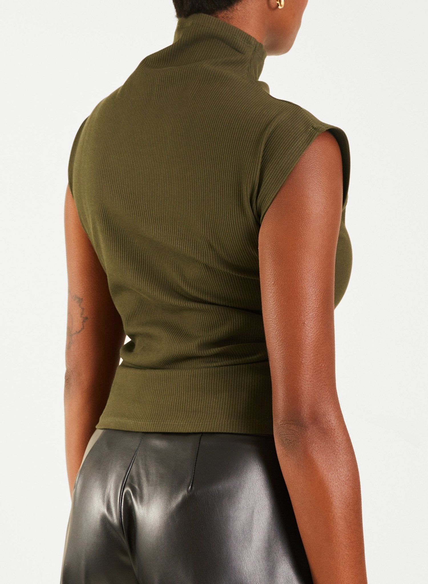 Sleeveless Skinny Top - Olive - Meg