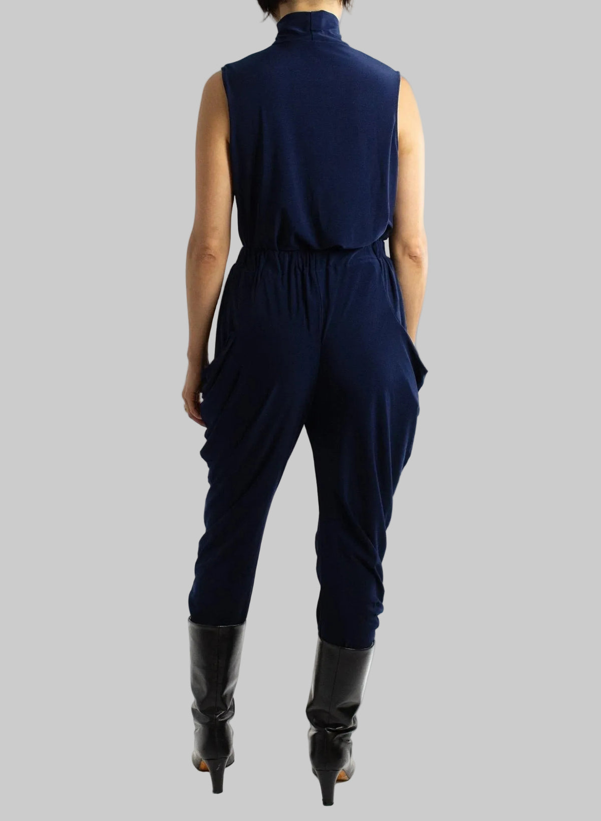 Sleeveless Turtleneck Top - Navy - Meg