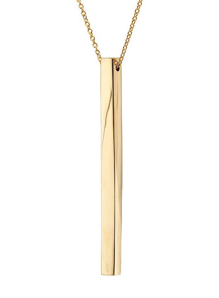 Soko - Thin Bar Pendant Necklace - Gold - Meg Canada
