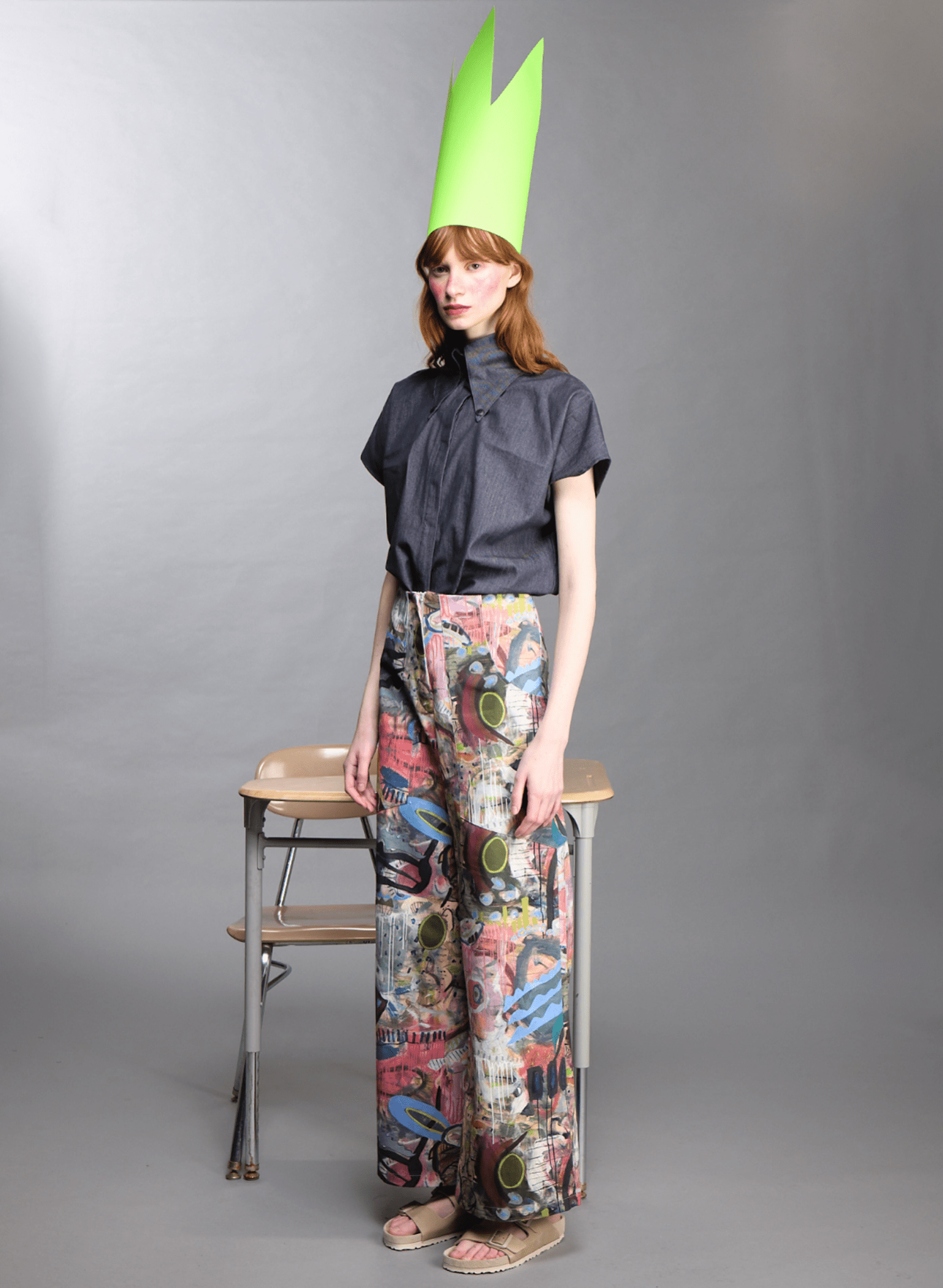 Summer Big Collar Shirt - Dark Blue Denim (PRE - ORDER) - Meg